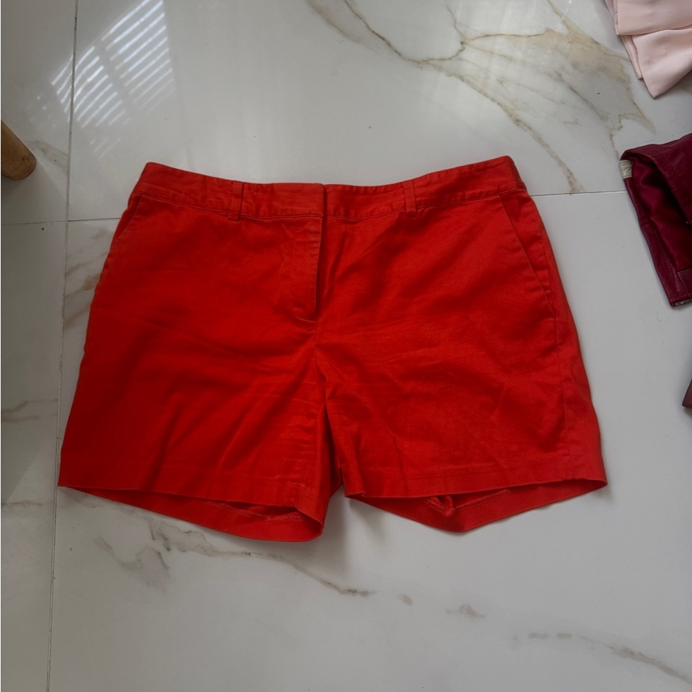 Michael Kors Red Bermuda Shorts Casual Cotton Blend